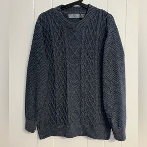 Oscar de la Renta cable-knit crewneck‎ sweater Size L